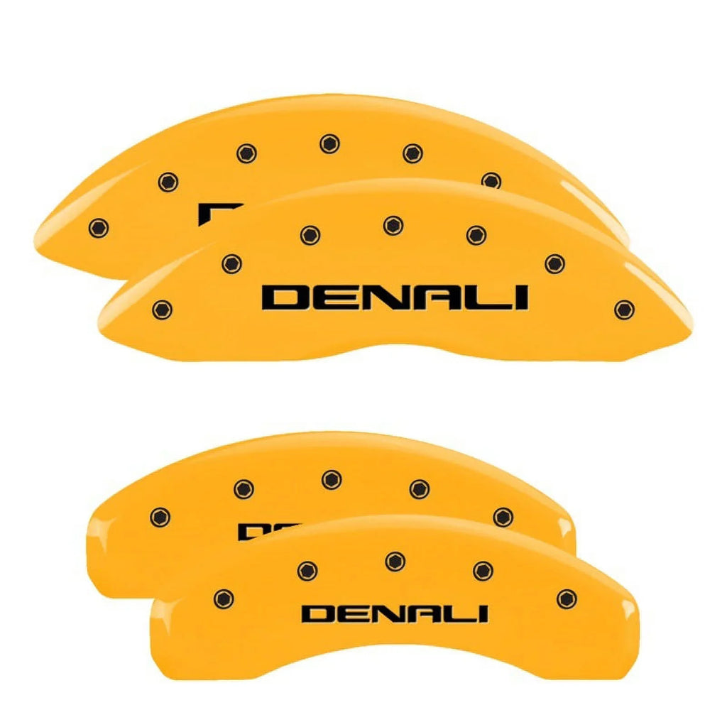 MGP 4 Caliper Covers Engraved Front & Rear MGP Yellow finish black ch Fits select: 2013 CHRYSLER 300, 2012 CHRYSLER 300C LIMITED
