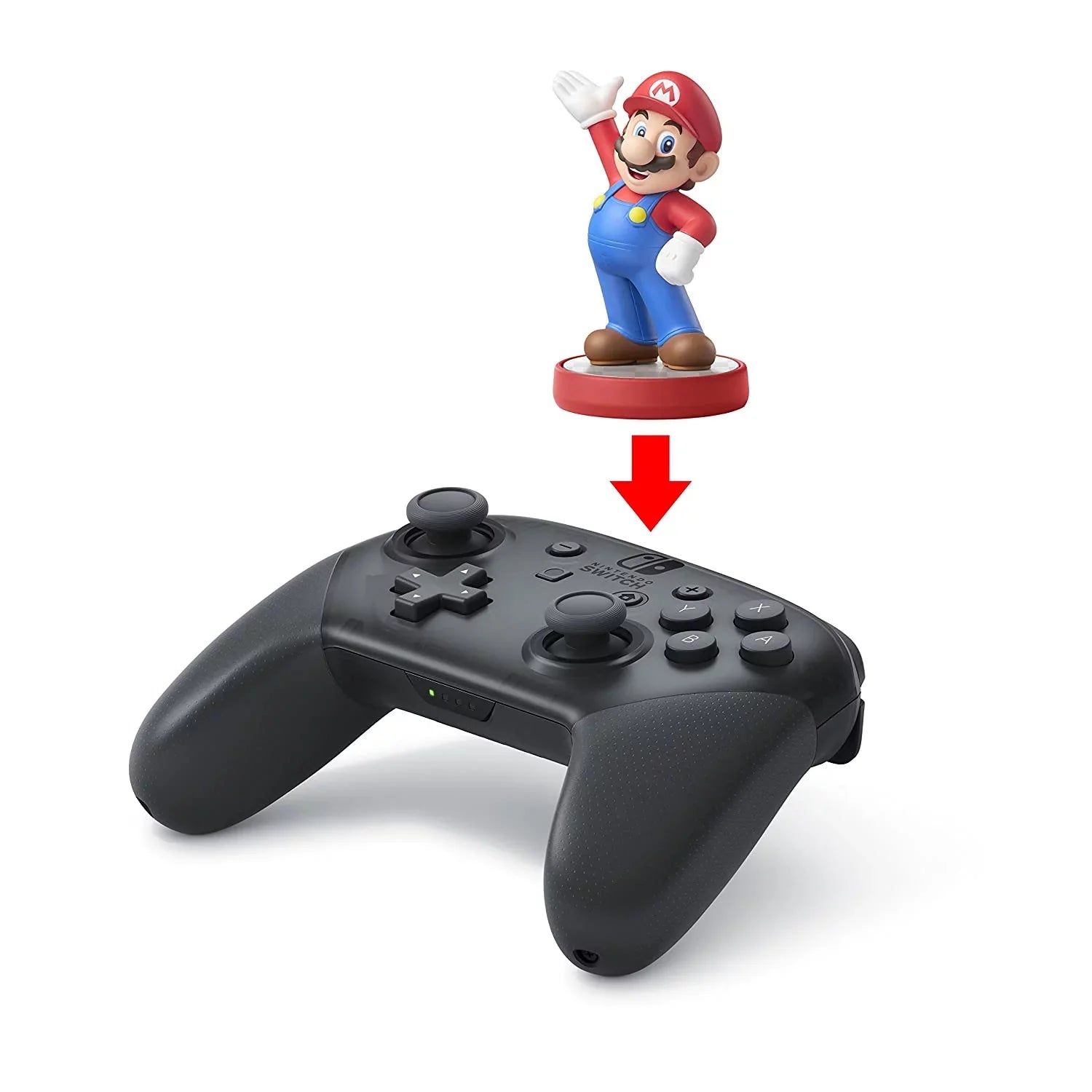 Nintendo Switch Console Neon Red & Blue with Extra Wireless Controller, New Super Mario Bros. U Deluxe and Monitor Cleaning Cloth