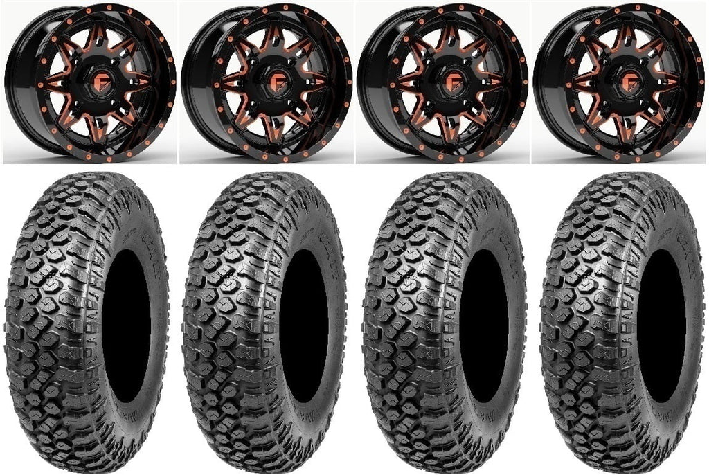 Fuel Lethal Orange 15" Wheels 33" RAZR XT Tires Sportsman RZR Ranger