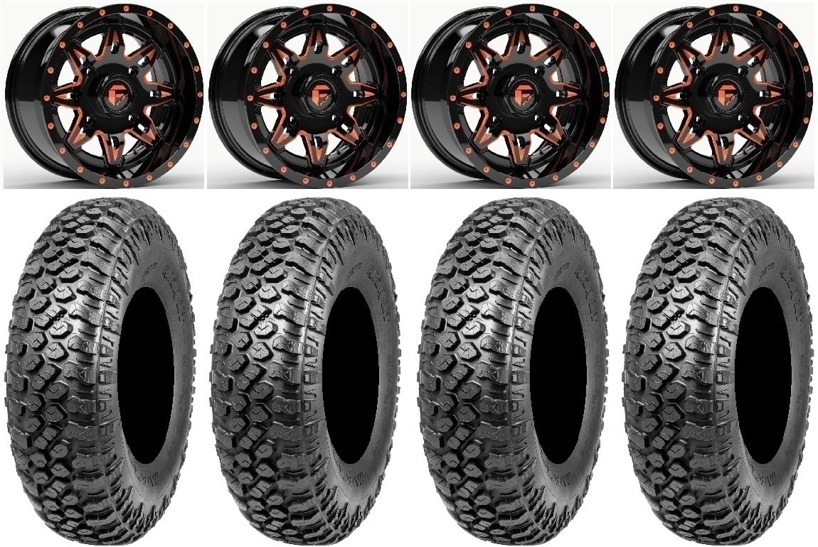 Fuel Lethal Orange 15" Wheels 33" RAZR XT Tires Sportsman RZR Ranger