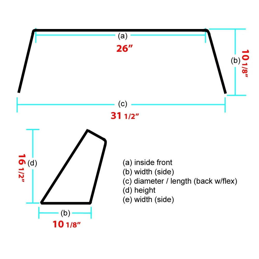 Lowe Boat Windshield 2112441 | 31 1/2 Inch Smoke Plexiglass