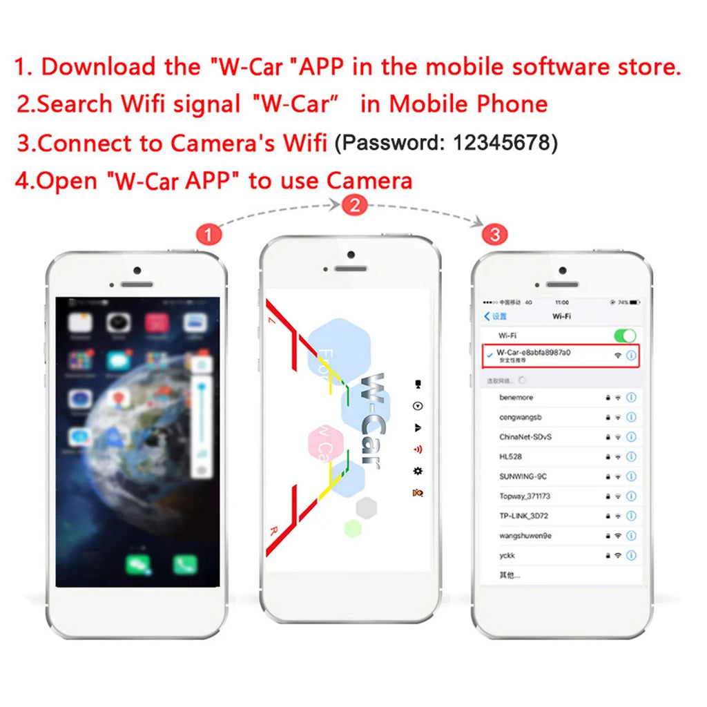 Aumotop Car Rear View Truck Bus ~36V Automobile Reverse HD Backup , IP67 Fluid Wireless Reversing Monitor
