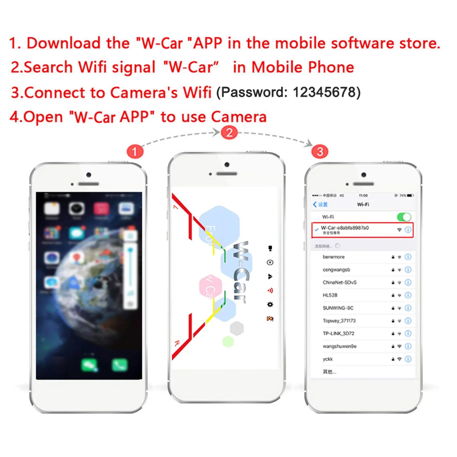 Aumotop Car Rear View Truck Bus ~36V Automobile Reverse HD Backup , IP67 Fluid Wireless Reversing Monitor