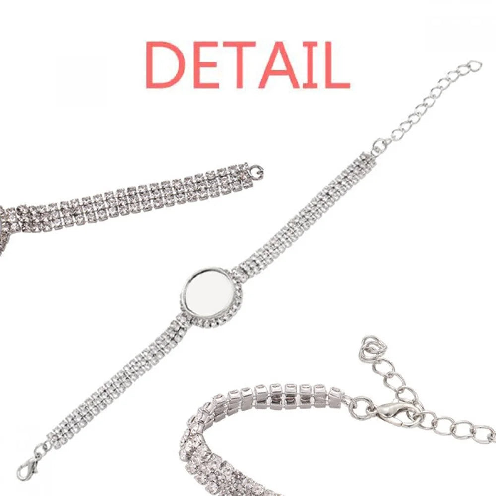 Red Sun Mexico Totems Ancient Civilization Drawing Tennis Chain Anklet Bracelet Diamond Jewelry
