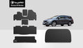 ToughPRO - Full Set with Cargo Mats Compatible with HONDA Odyssey - All Weather Heavy Duty (Made in USA) - Black Rubber - 2009