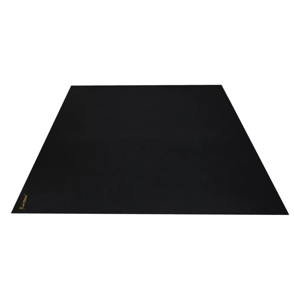 RevTime Super Large Exercise Mat 6 x 6 Feet (72"x72"x1/8") Heavy Duty Cardio Mat For Home Workouts Gym Black