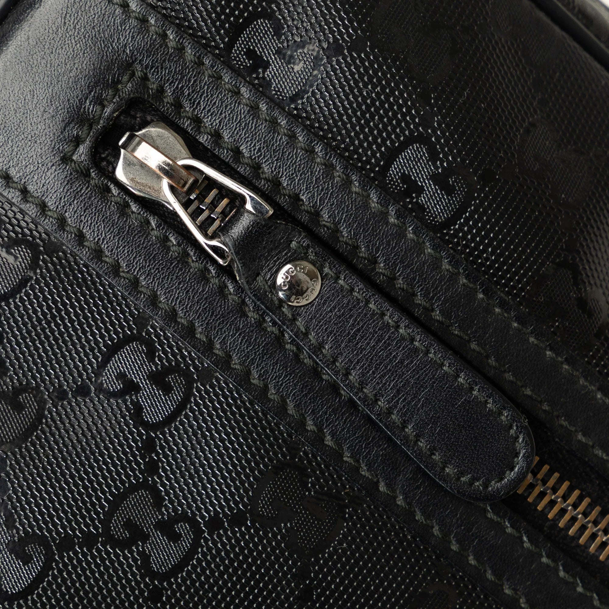 Pre-Owned Authenticated Gucci GG Imprime Crossbody Bag Coated Canvas Fabric Black Unisex (Good)