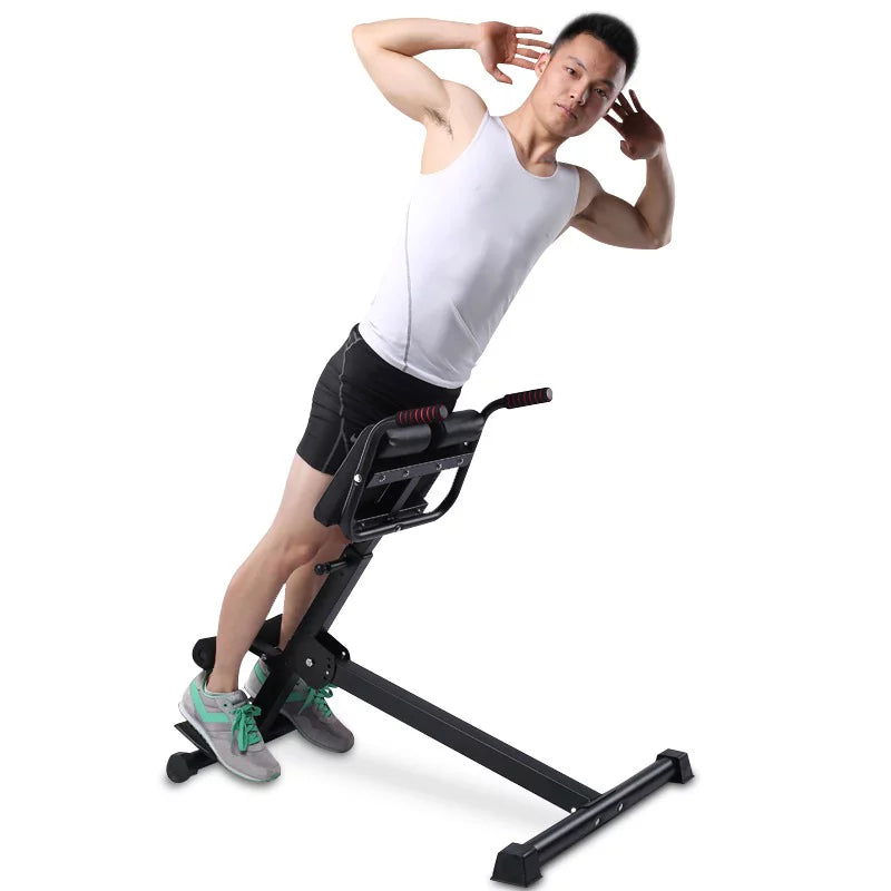 X Factor Adjustable Ab Back Core Strength Exercise Fitness Hyper Extension Roman Chair Exercise Bench Abdominal Strength Training Workout Home Gym