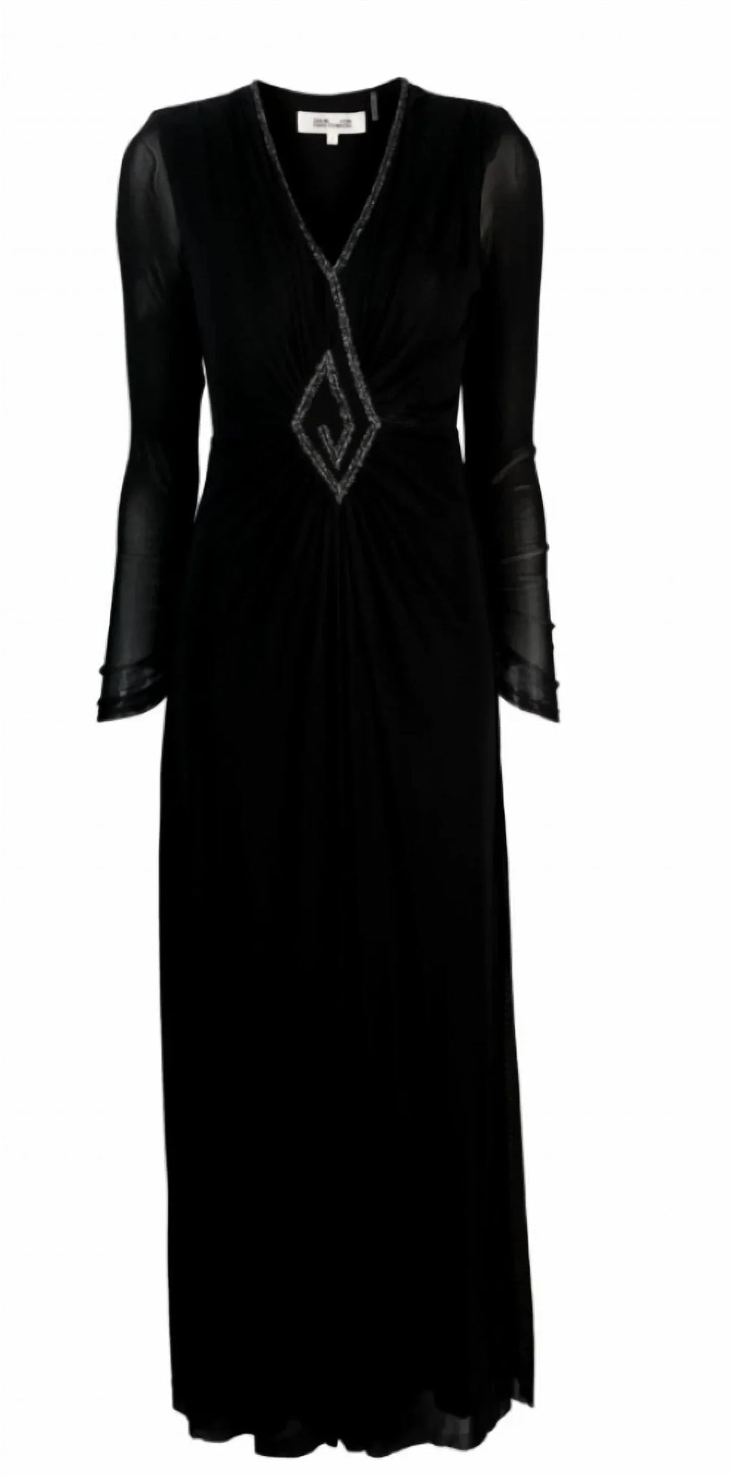 Women's Diane Von Furstenberg Evening Size S Straight Gown Black