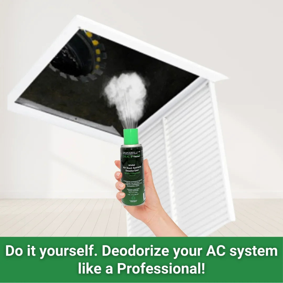 Duct Aid with Thymol Concentrate - HVAC Air Duct System Deodorizer and Mold Treatment Fogger with Multiple Uses. All Natural, Plant-Based - Pack of 4