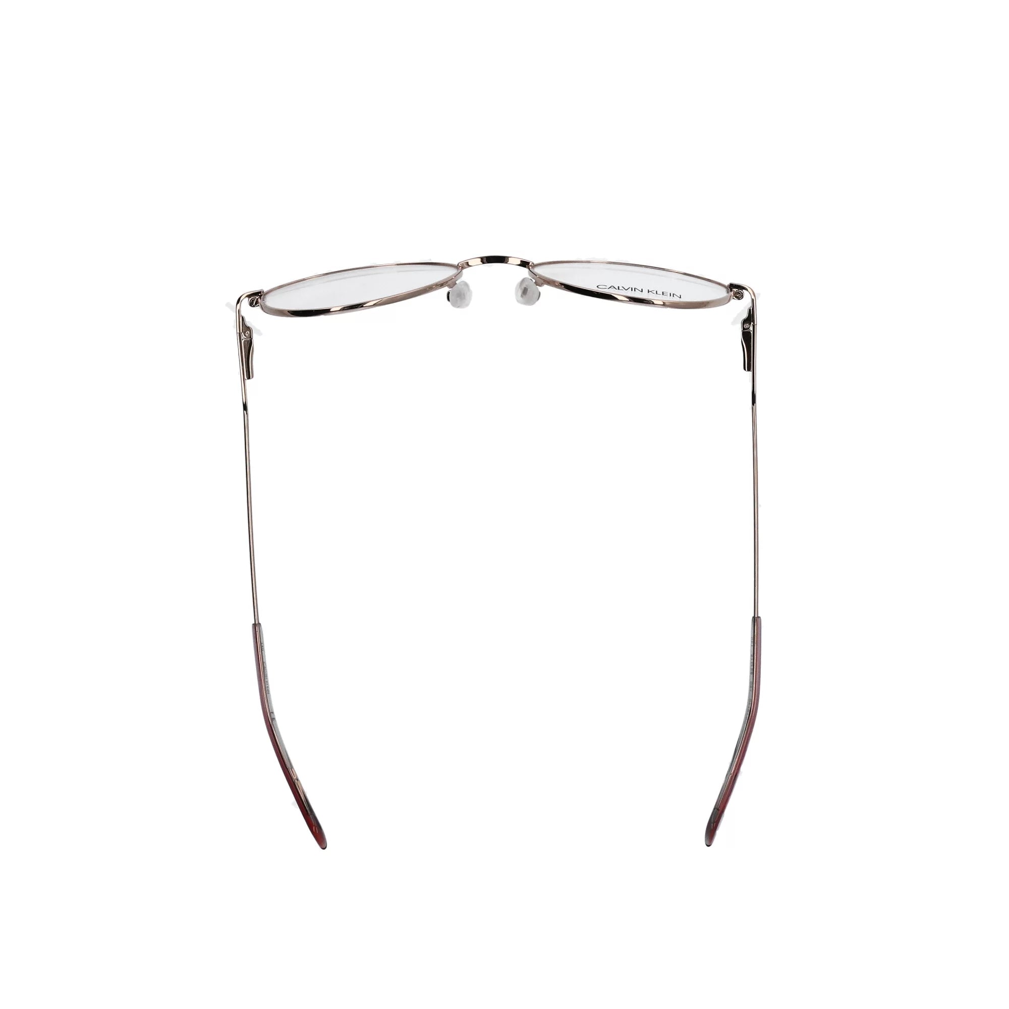 Calvin Klein Women's Round Eyeglasses, CK19130G, Rose Gold, 52-18-140, with Case