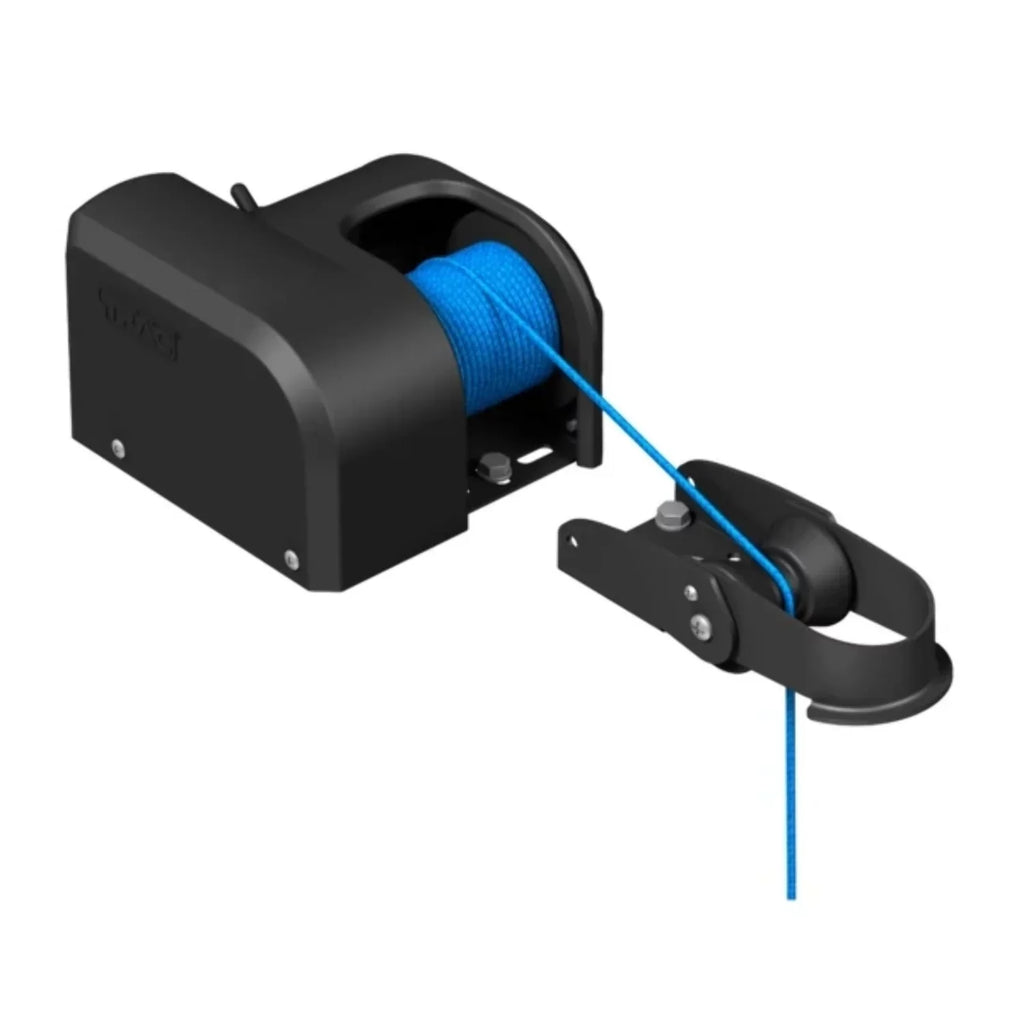 Camco TRAC Outdoors AnchorZone 20 Electric Anchor Winch | Features a High-Efficiency 12-Volt DC All-Steel Gear Motor, 100-Feet of Pre-Wound Braided Rope, and has a Max Capacity of 20lbs (69000)