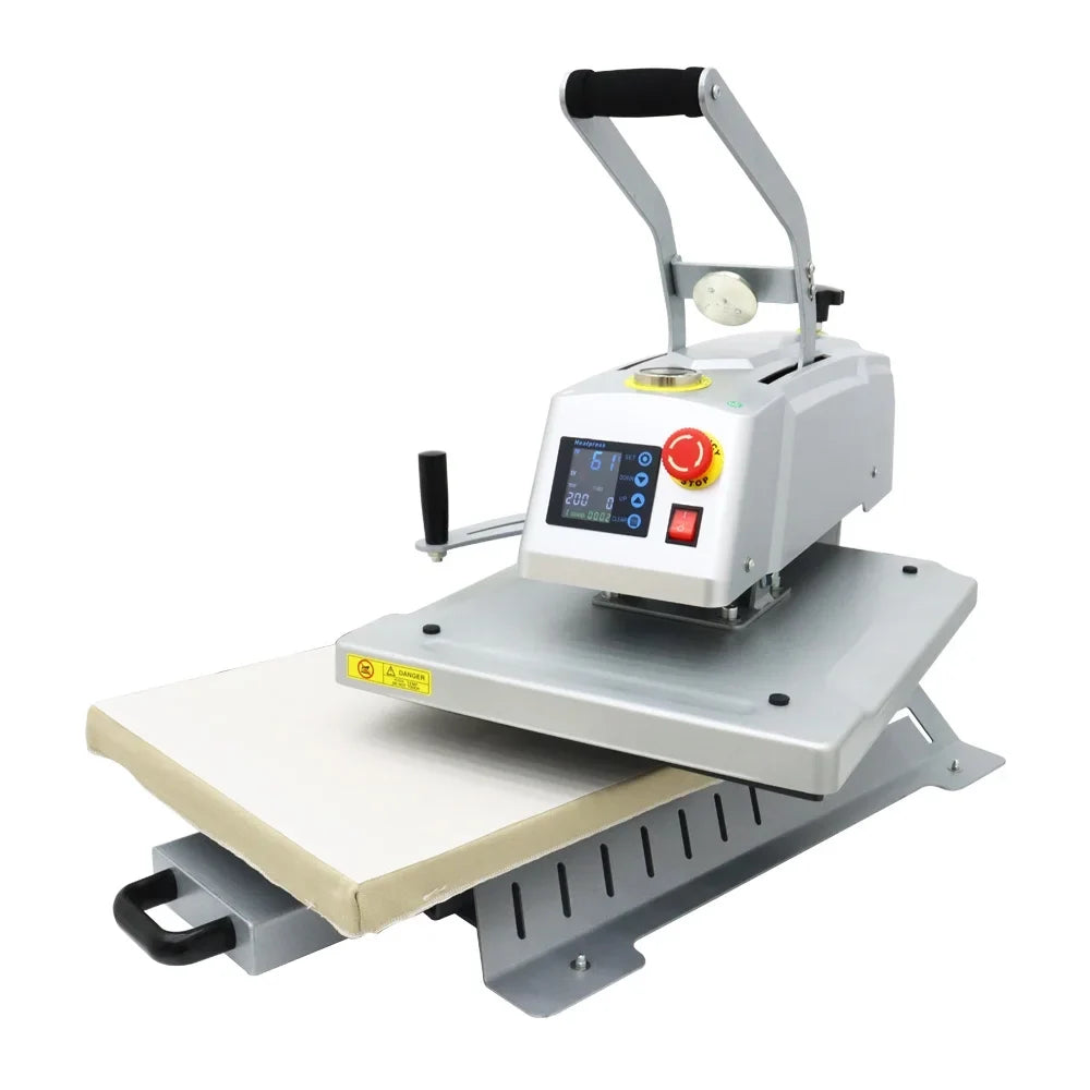 INTBUYING 16x20in Semi-Auto Heat Press Machine Magnetic Heat Sublimation Transfer T-Shirt Printing
