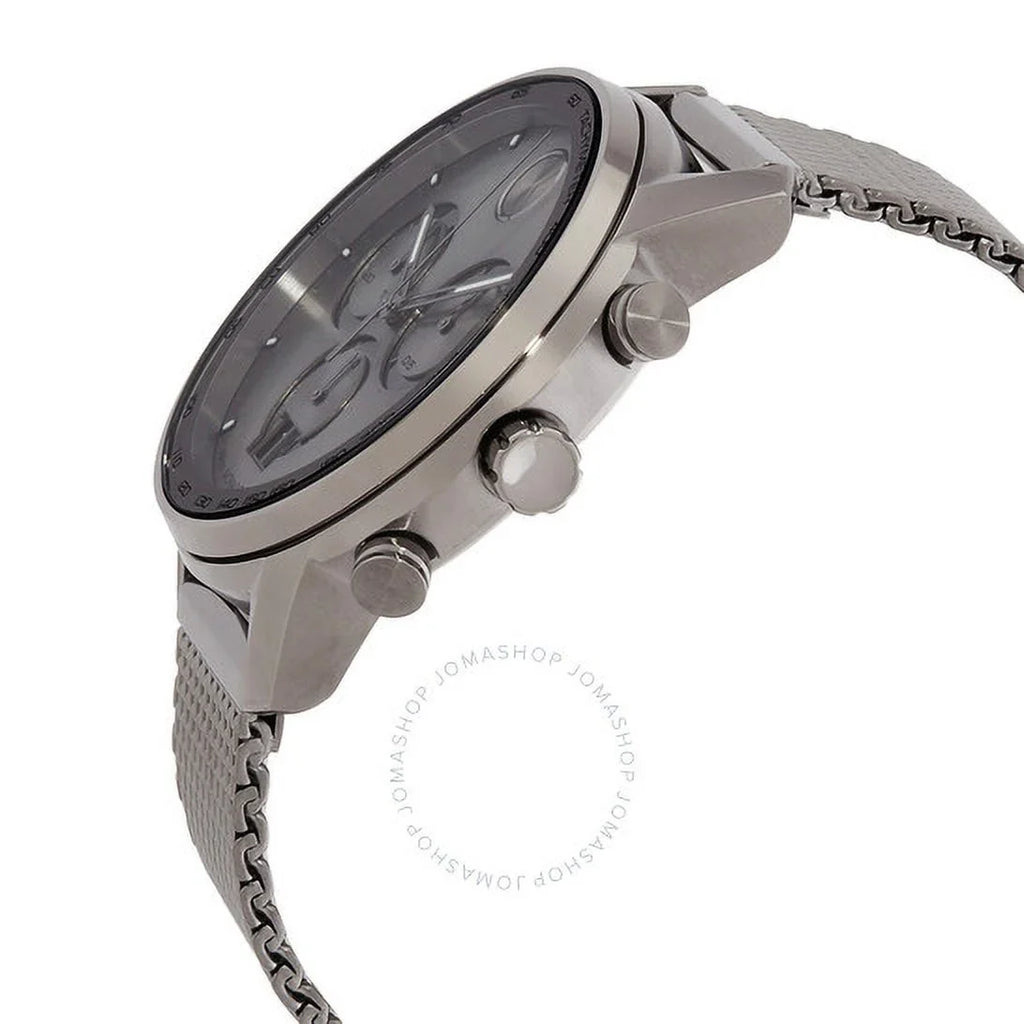 MOVADO BOLD 3600910 VERSO GREY CHRONOGRAPH DIAL GREY MESH BAND MENS WATCH