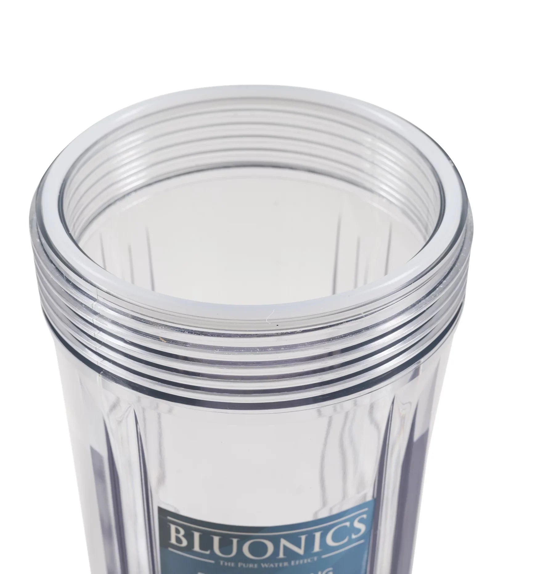 Two 20" Big Blue Whole House Liquid Filter w/Pleated Sediment & Carbon Filters Clear Blue Transparent Housings