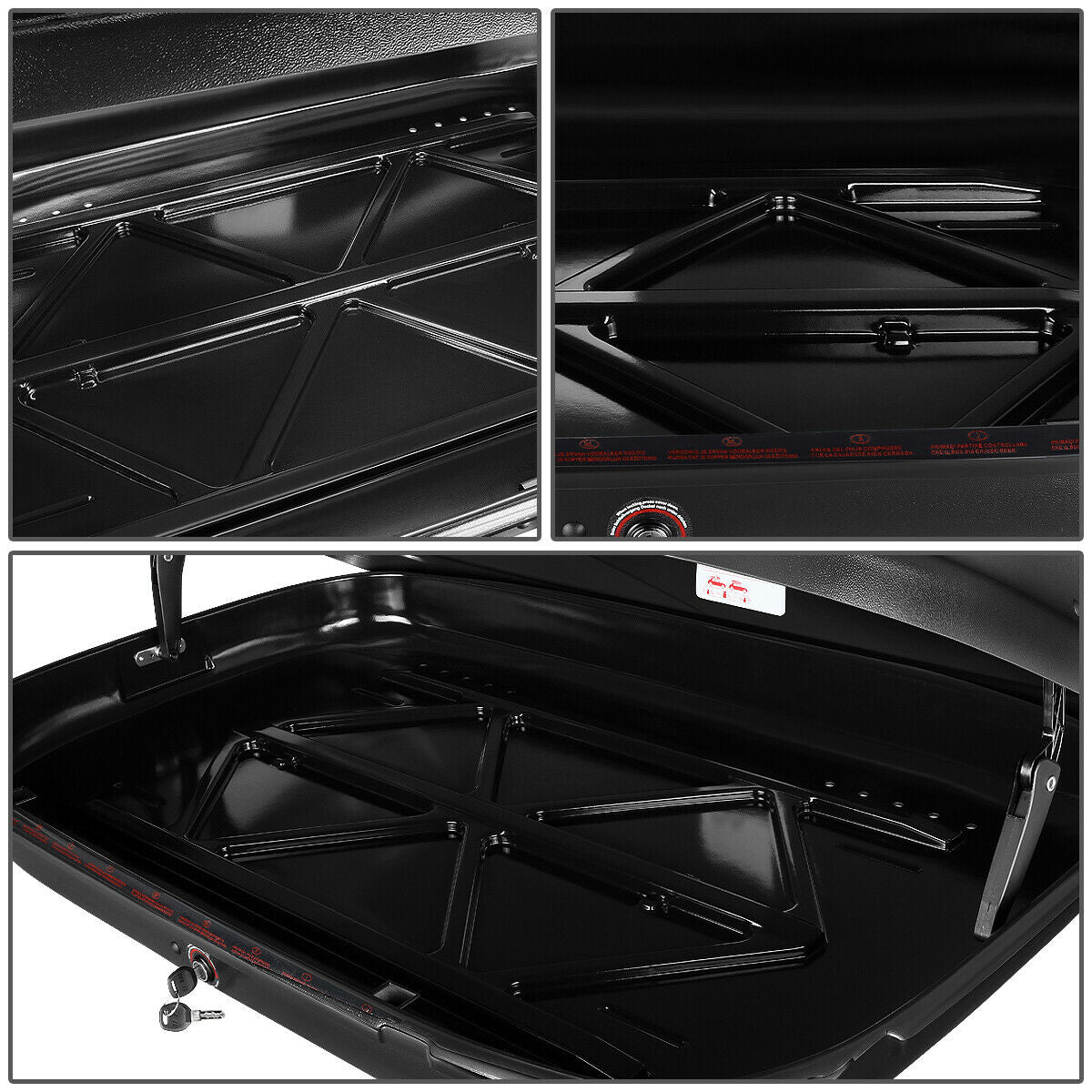 Teledu Fluid Vehicle Roof Mount Travel Storage Box Car Top Cargo Carrier with Lock