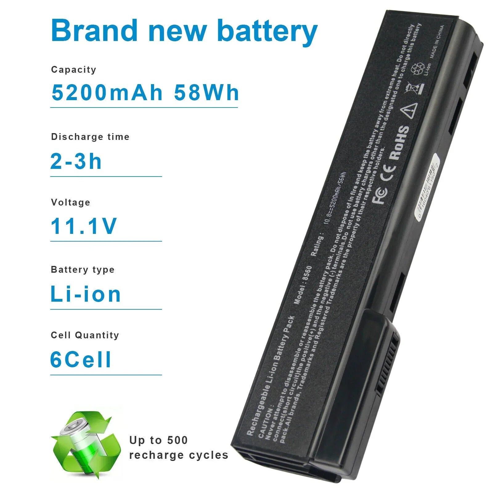 Battery For ProBook 6360b , ProBook 6460b