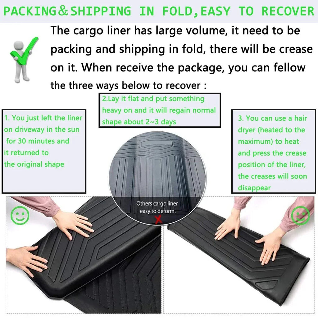 All Weather Protection Cargo Liner Cargo Trunk Mat for 2018-2023 BMW X3 Non 30e