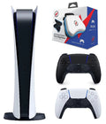 PlayStation 5 Digital Edition with PS5 Midnight Black DualSense Controller w/Case Limited Bundle