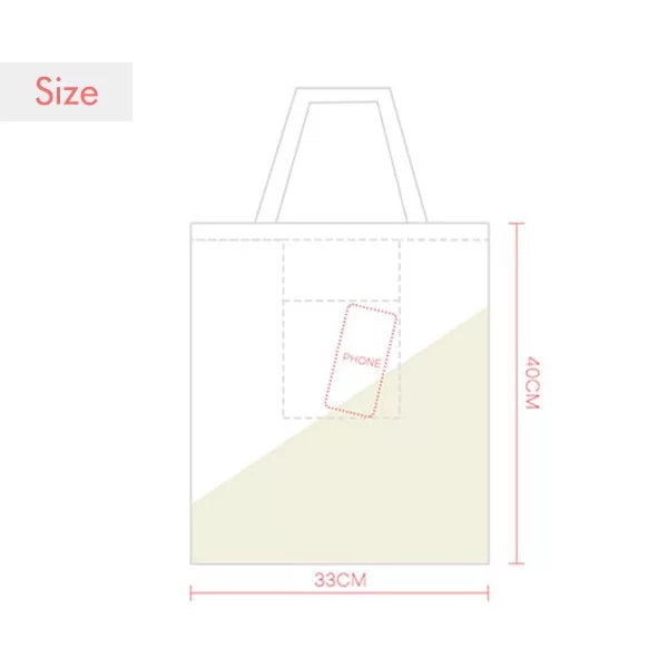 Culture Yellow Lotus Pattern Expression Sack Canvas Tote Shoulder Bag