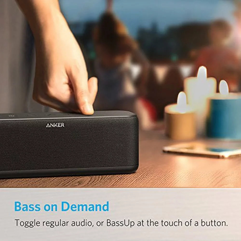 Anker SoundCore Boost 20W Bluetooth Speaker with BassUp Technology - 12h Playtime, IPX5 Fluid Portable Battery with 66ft Bluetooth Range / Superior Sound & Bass for iPhone, and more