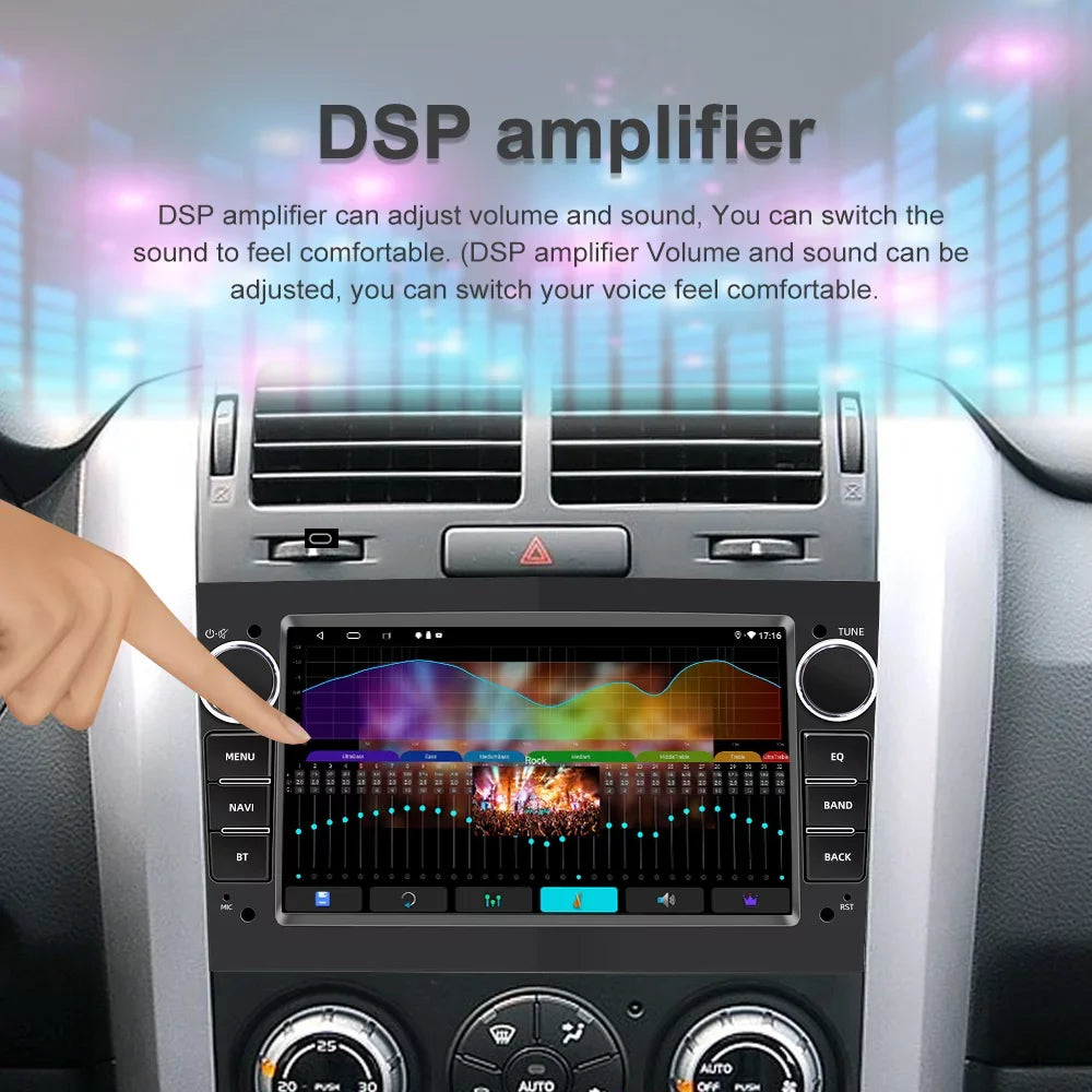 JMANCE Double Din Car Stereo with Bluetooth for Honda CR-V 2007-2011 Android 10 GPS Navigation Quad Core 2+16GB with Free Backup Camera