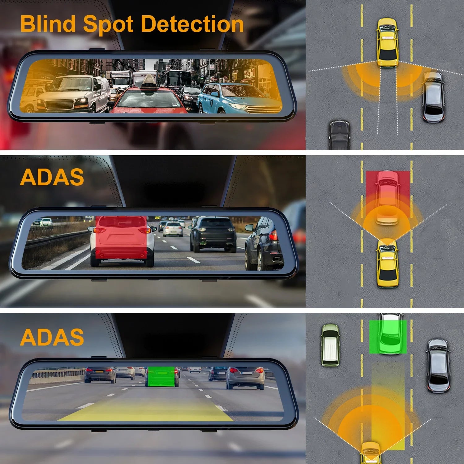 Rexing M2 Smart Mirror Dash Cam with BSD ADAS