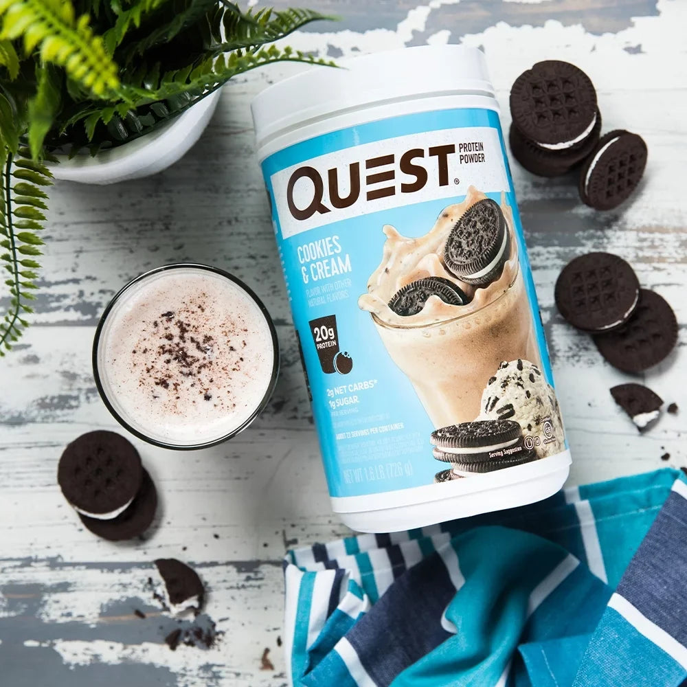 Quest Protein Powder, Cookies and Cream, 20g Protein, 1.6 lb., 25.6 oz