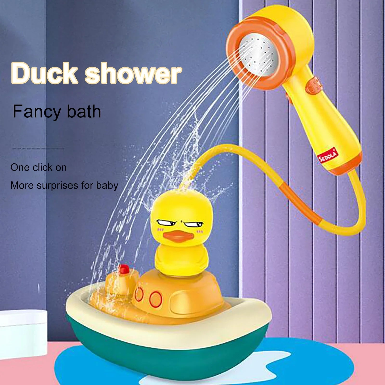YHAIOGS Baby Shower TOys, Electric Liquid Spray TOys, 3 Kinds of Revolving Ship Ducks