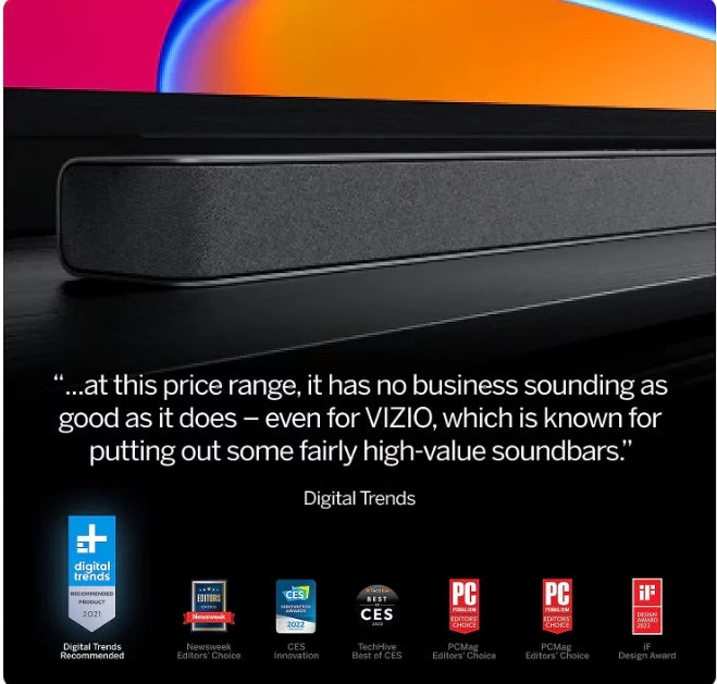 Open Box VIZIO M All-in-One 2.1 Built in Subwoofers Immersive Sound Bar M213AD-K8
