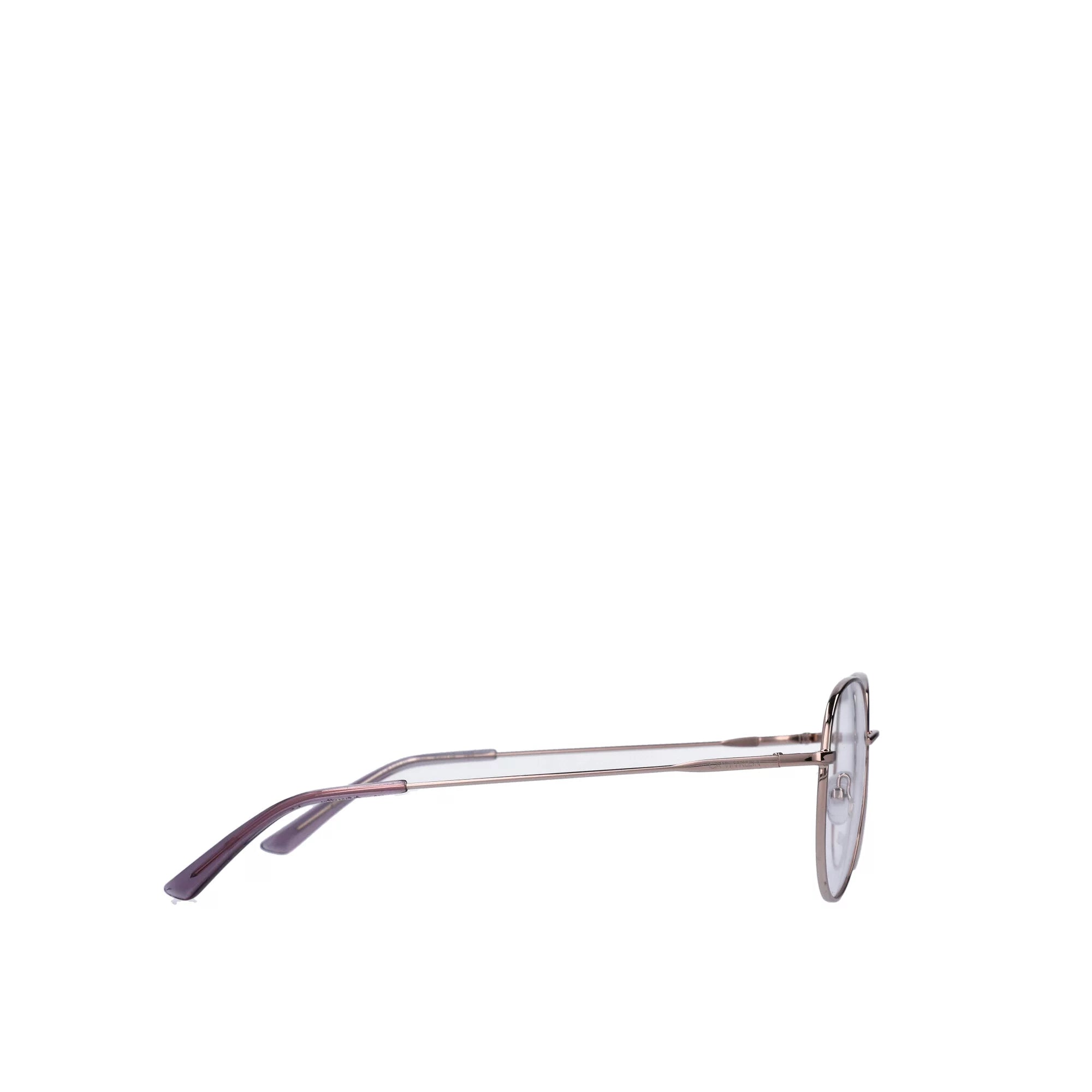 Calvin Klein Women's Round Eyeglasses, CK19130G, Rose Gold, 52-18-140, with Case