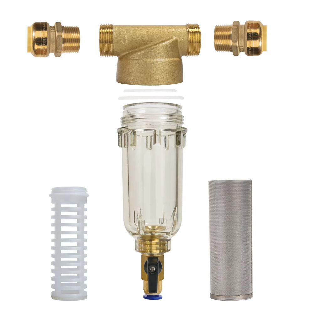 Watflow Spin Down Sediment Filter, Whole House Liquid Filter, Sediment Fluid Filter, Home Liquid Filter, 100 Micron