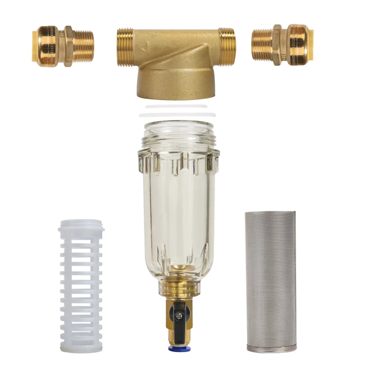 Watflow Spin Down Sediment Filter, Whole House Liquid Filter, Sediment Fluid Filter, Home Liquid Filter, 100 Micron