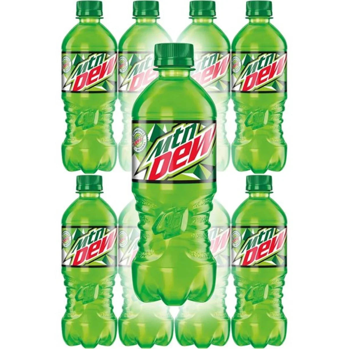 Mountain Dew Soda Pop 20oz Bottles, Quantity of 8