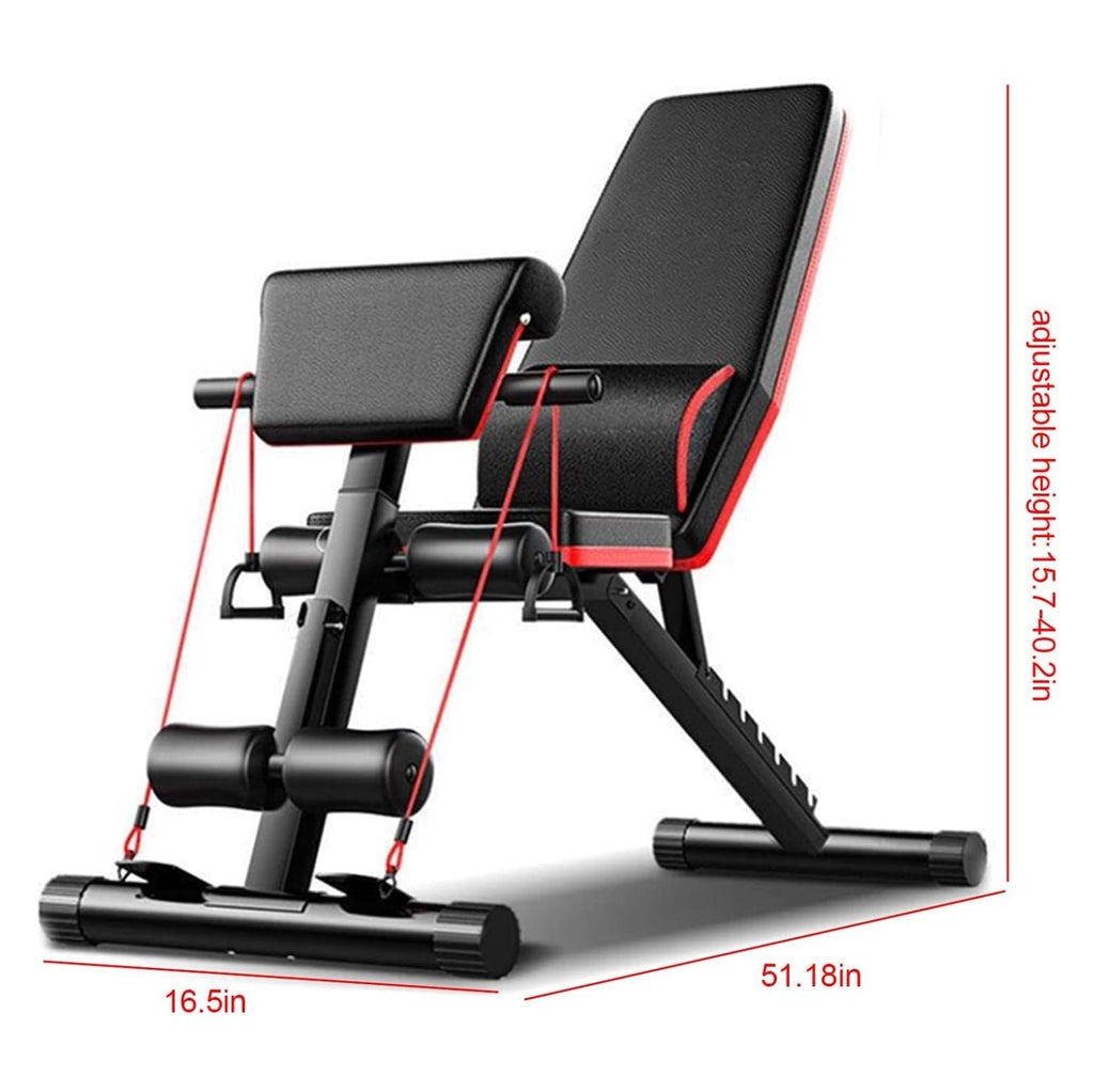 Adjustable Dumbbell Weight Bench Full Body Workout Foldable Incline Decline Exercise Workout Bench for Home Gym Load 353LBS