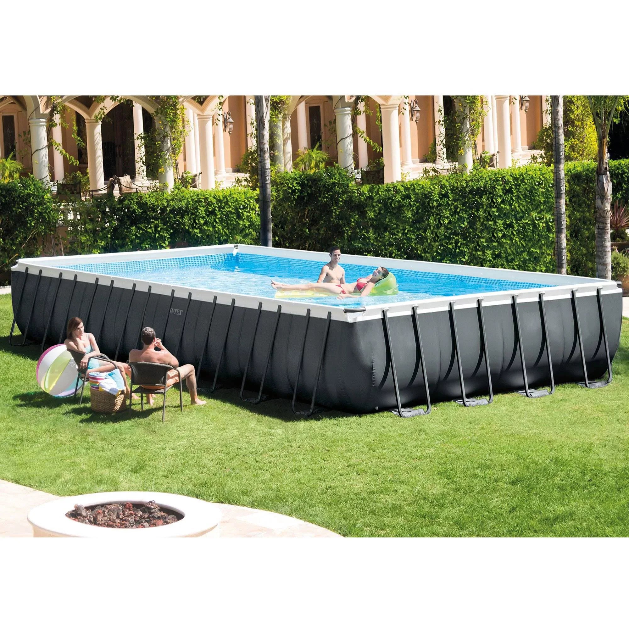Intex 32' x 16' x 52" Ultra XTR Rectangular Pool w/ 2 Floating Chairs & Cooler