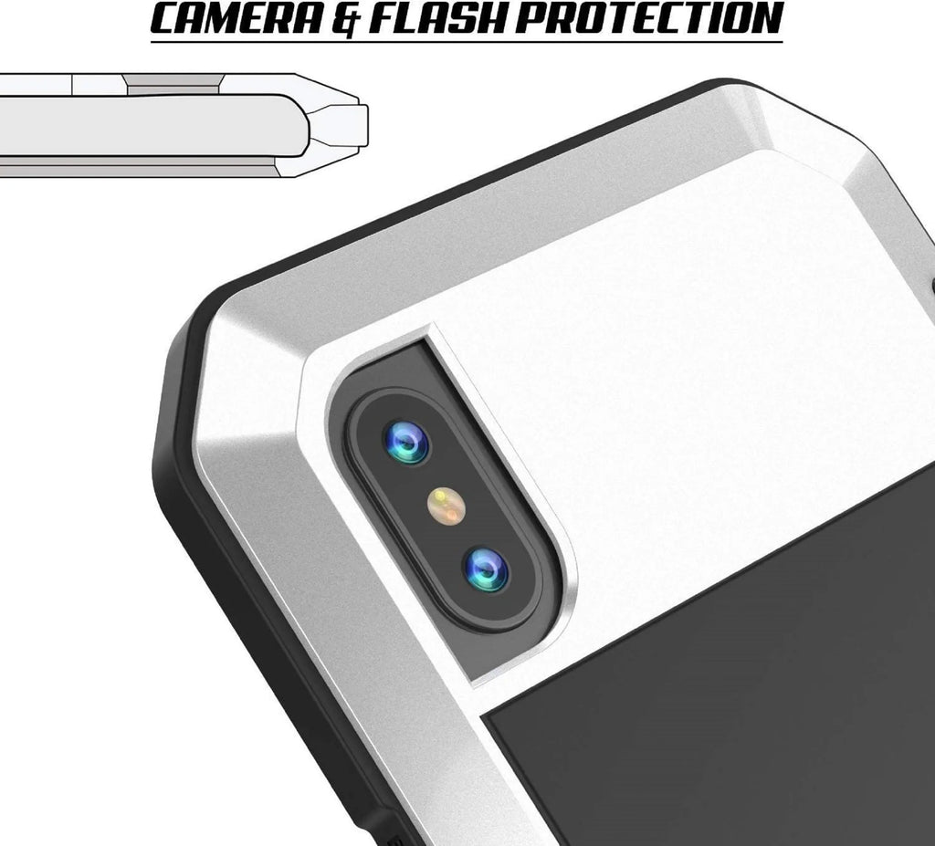 Gorilla Glass Aluminum Metal iPhone 6 Plus Case (Black) Heavy Duty Military Grade Shockproof and Scratch Resistant Protection, Rugged Outdoor Travel