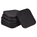 Uxcell Treadmill Mat-3.9"x3.9" Exercise Equipment Mat for Floor Protection Sound Reduction, Black 6 Pack