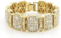 Hip-Hop Gold Tone Bling Iced Bracelet Covered with CZ #660