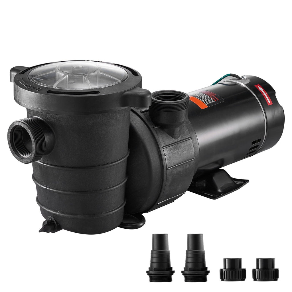 SKYSHALO Swimming Pool Pump, 1.5 115 V, 1100 W Single Speed Pump for In/ Above Ground Pool w/ Strainer Basket, 5280 GPH Max. Flow, Certification of ETL for Security