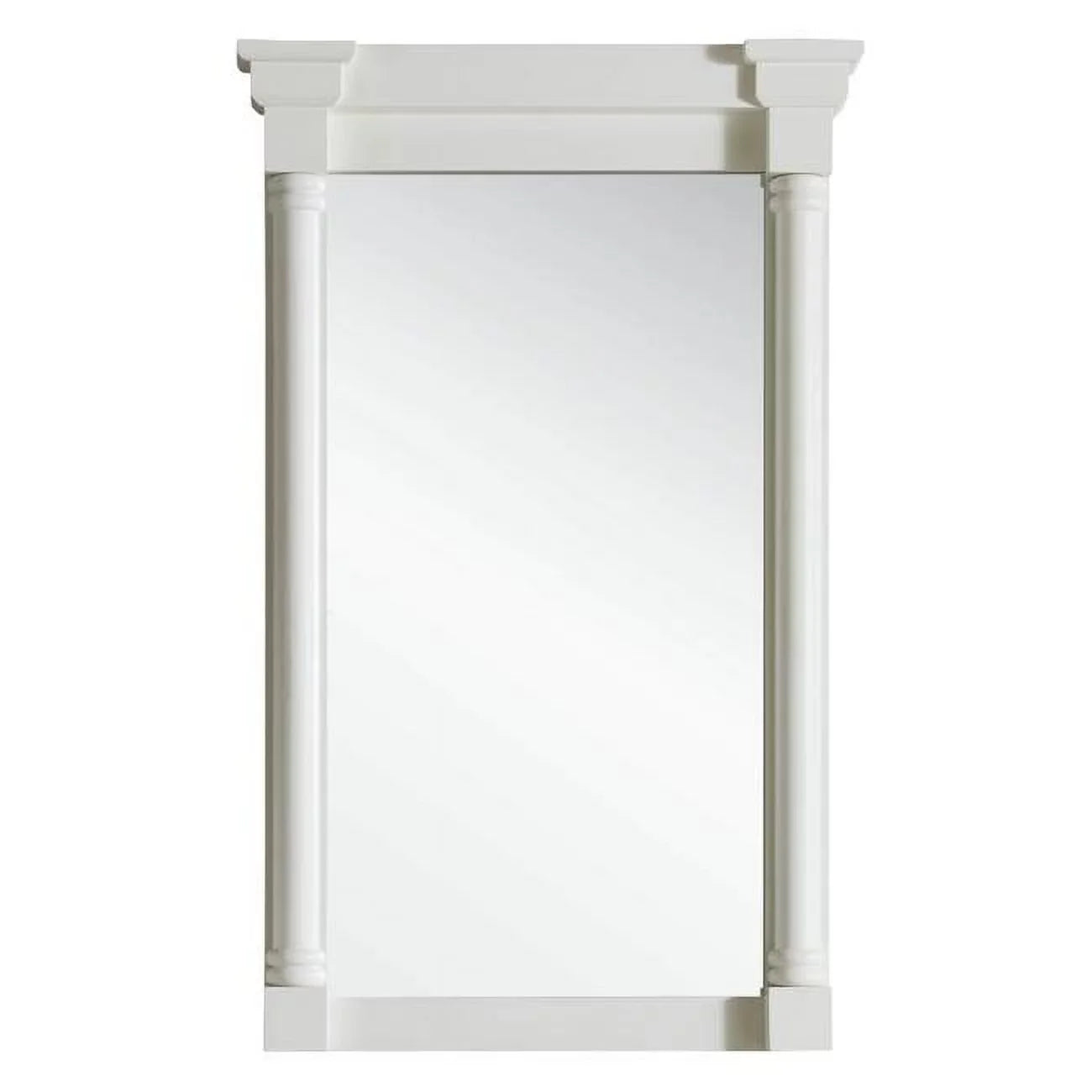 James Martin Furniture 23 in. Savannah & Providence Mirror, Bright White