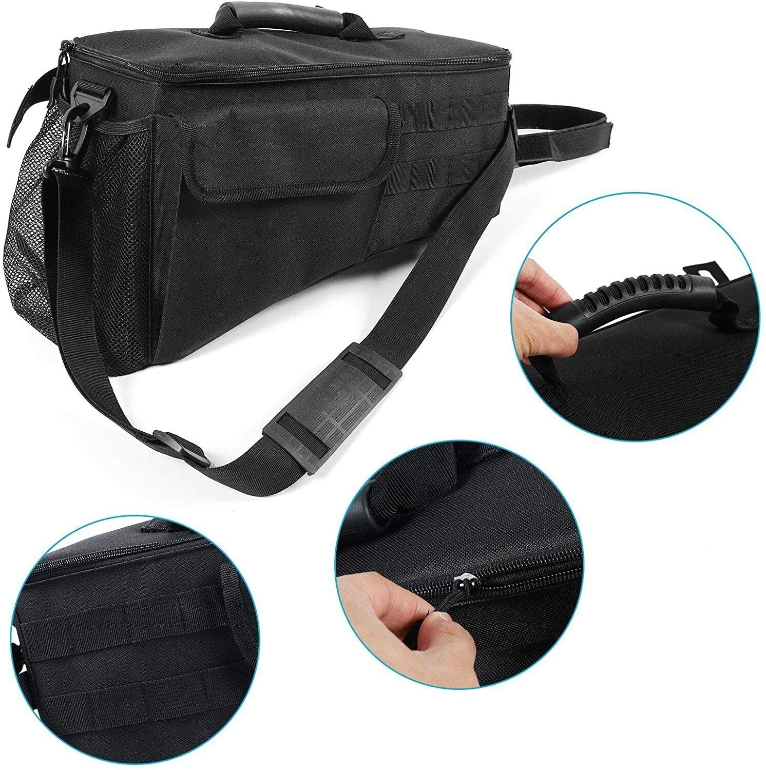 Teledu Rear Trunk Side Storage Bag Pockets Organizer Black