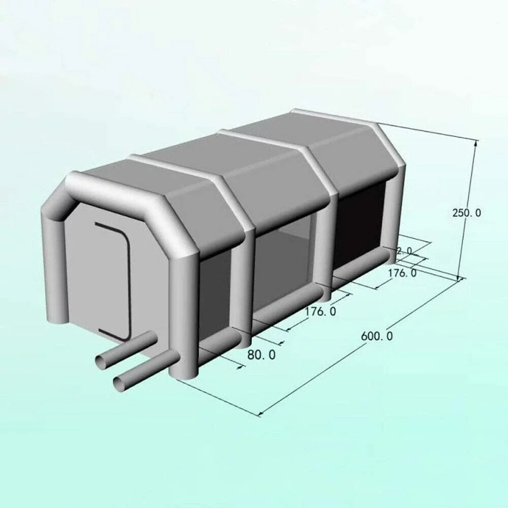 TFCFL Inflatable Paint Spray Booth Painting Tent w/ Air Filter System & Floor Mat