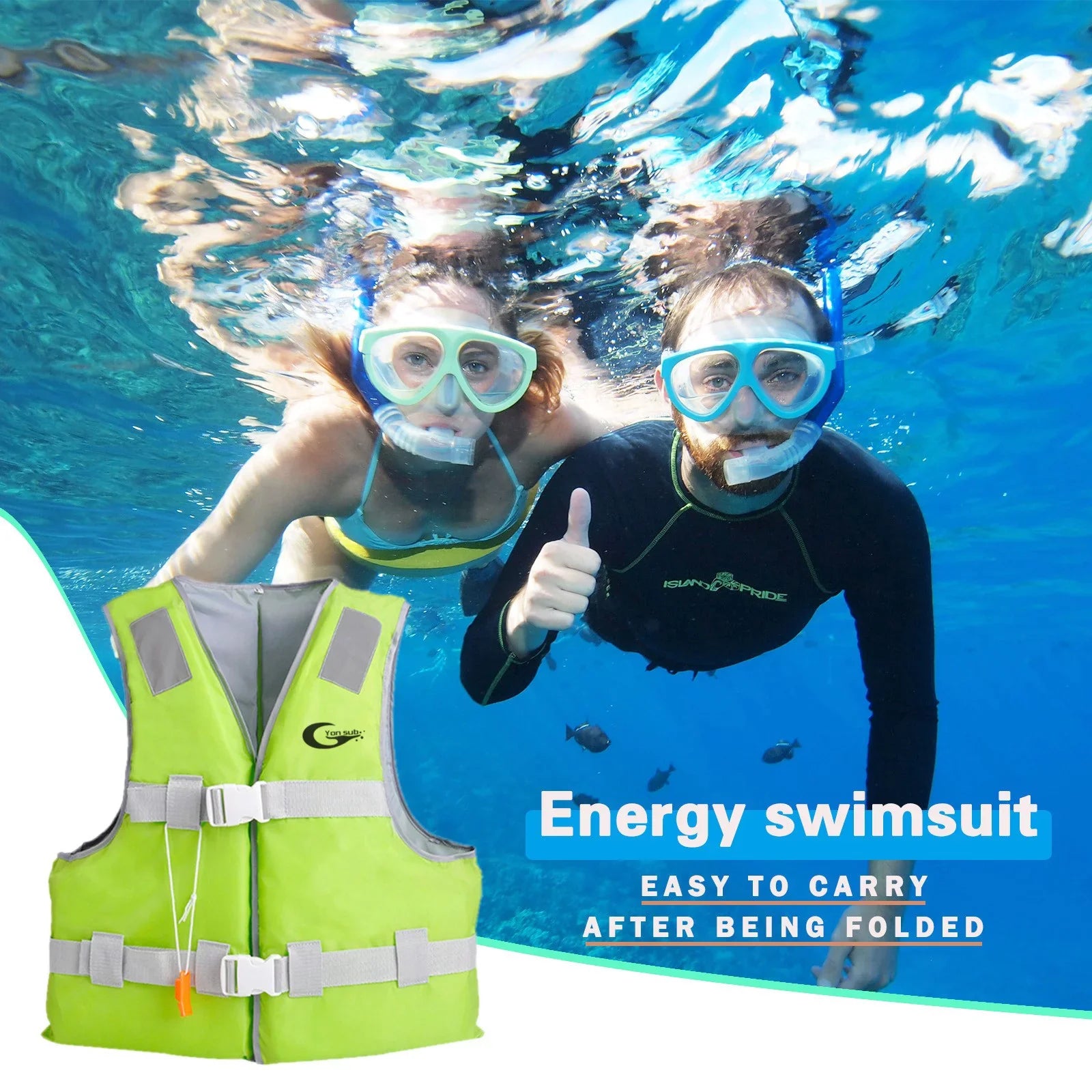 YHAIOGS Sport Jackets Life Vest Swim Adults Fluid Jacket for Adults Outdoor Boating Swimming