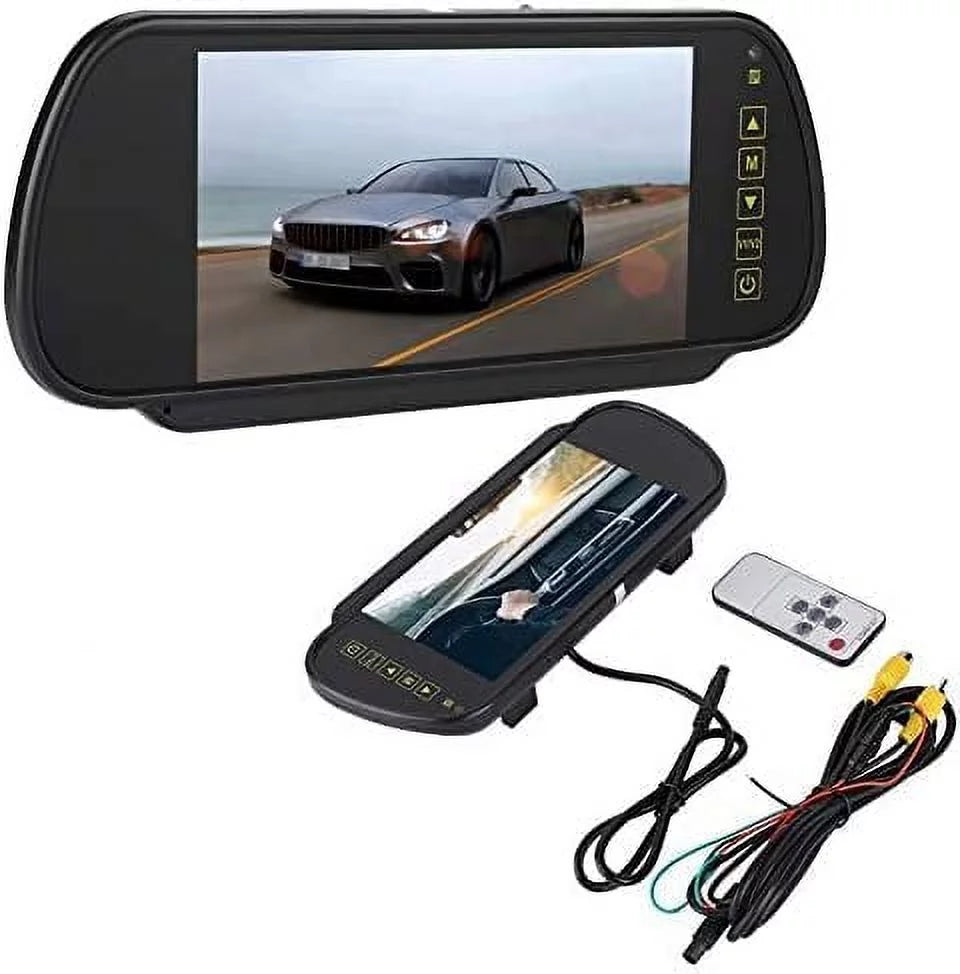 Bileeko 7 Inch Digital LCD Car Monitor Monitor for Parking Backup Camera with Bracket, Vehicle Rear View External Car Rearview Mirror, Car DVD Display