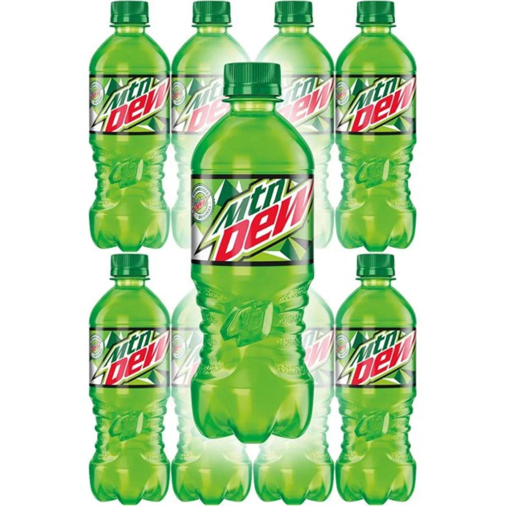 Mountain Dew Soda Pop 20oz Bottles, Quantity of 8