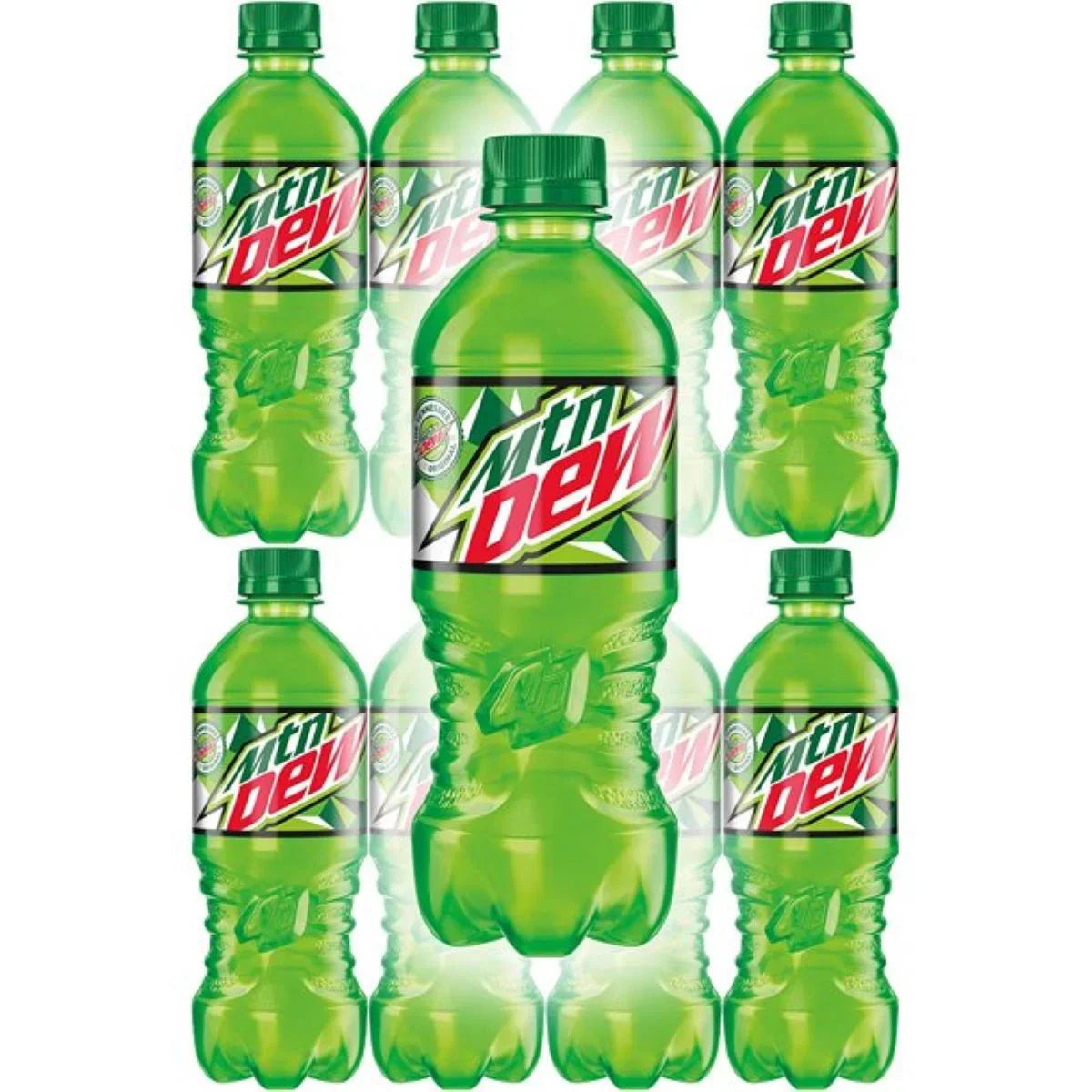 Mountain Dew Soda Pop 20oz Bottles, Quantity of 8