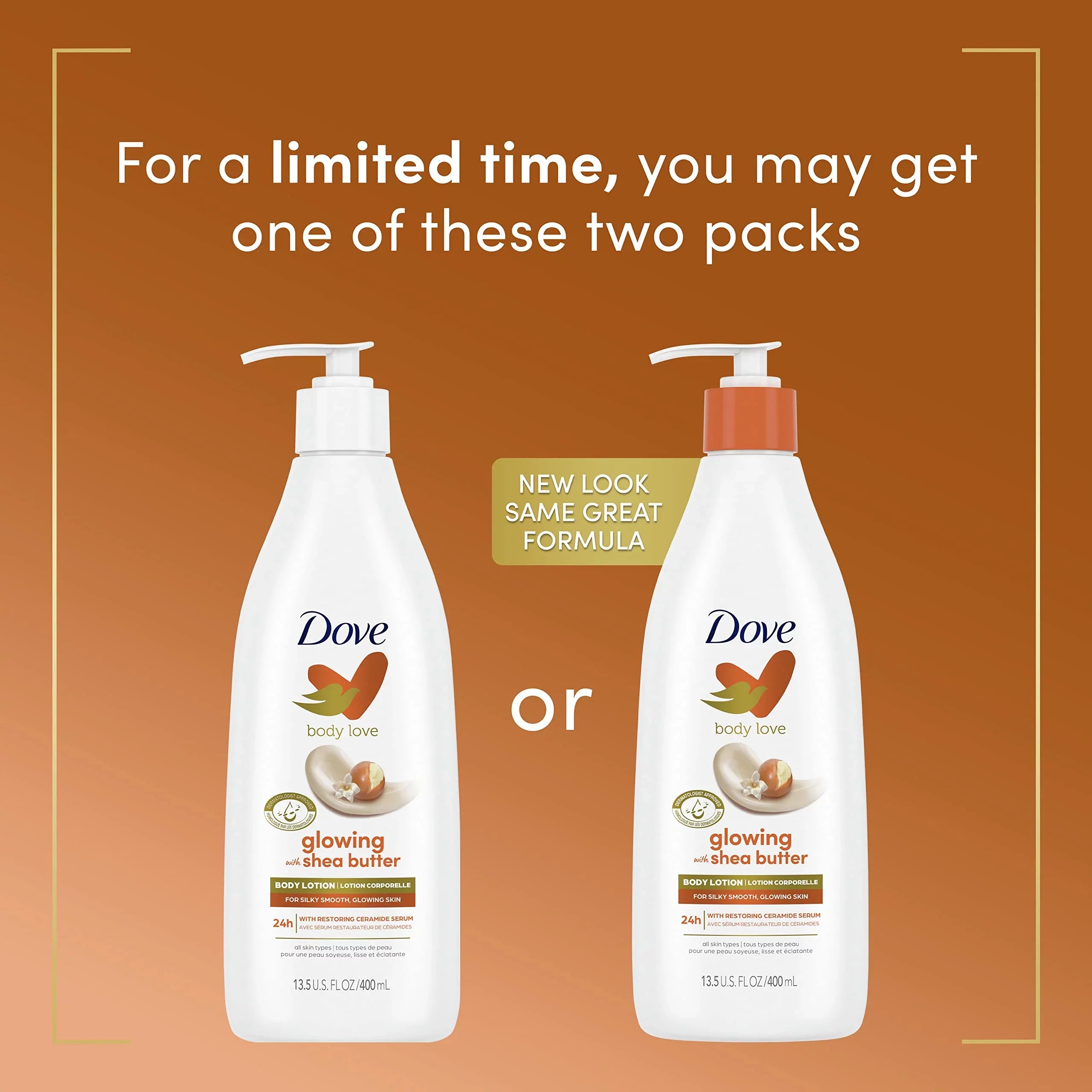 Dove Body Love Pampering Body Lotion Shea Butter Pack Of 3 For Silky, Smooth Skin Softens & Smoothes Dry Skin 13.5Oz