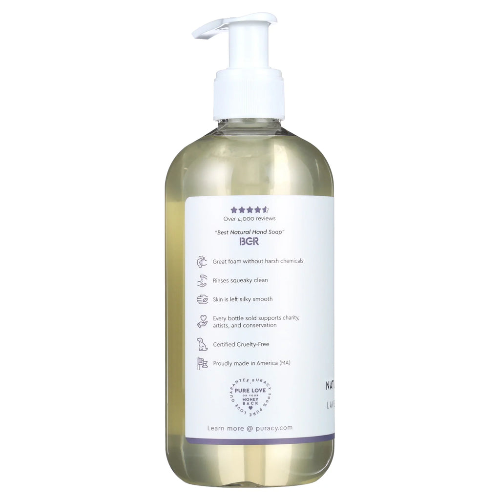 Puracy Natural Liquid Hand Soap Lavender & Vanilla 3 x 12oz