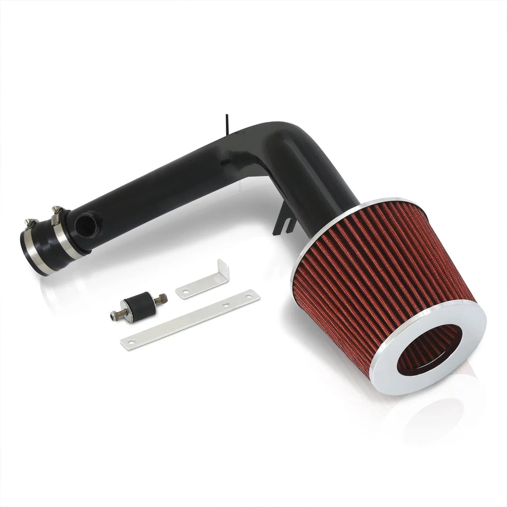 AJP Distributors Cold Air Intake CAI Induction System Kit Black Aluminum Channel Piping + Filter Compatible/Replacement For Volkswagen VW Golf GTI Jetta VR6 2.8L 12V 1998 1999 2000 2001 2002 2003 2004